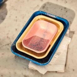 Splatter Fest Enamel Roasting And Serving Dish, Cobalt Blue -Best Kitchenware Shop 0002 Kapka 0397