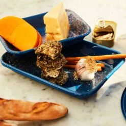 Splatter Fest Enamel Roasting And Serving Dish, Cobalt Blue -Best Kitchenware Shop 0005 Kapka 0256