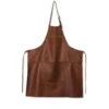 Dutchdeluxes Leather Zipper Apron In Classic Brown -Best Kitchenware Shop 0008 dutch deluxes leather zipper apron classic brown