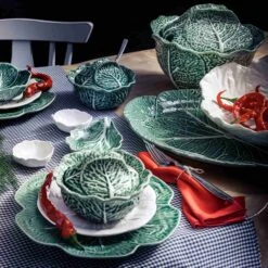 Bordallo Pinheiro White Cabbage Charger Plate 30.5cm -Best Kitchenware Shop 5DS 6244 couves