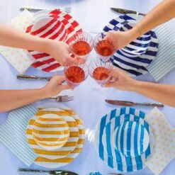 Amalfitana Yellow Stripe Dinner Plate -Best Kitchenware Shop AMA 4100Y 3 1 1800x1800