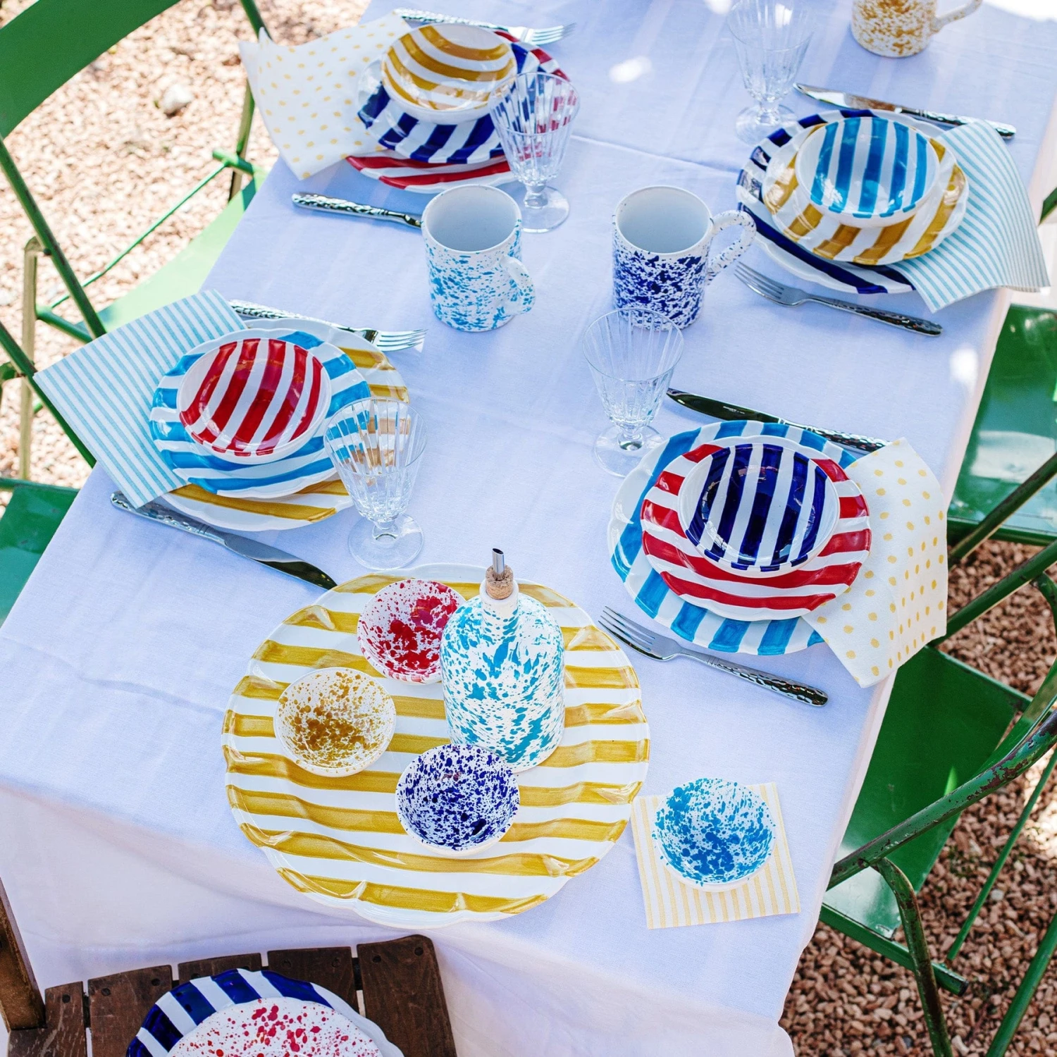 Amalfitana Red Stripe Salad Plate 7 Amalfitana Red Stripe Salad Plate - Image 5