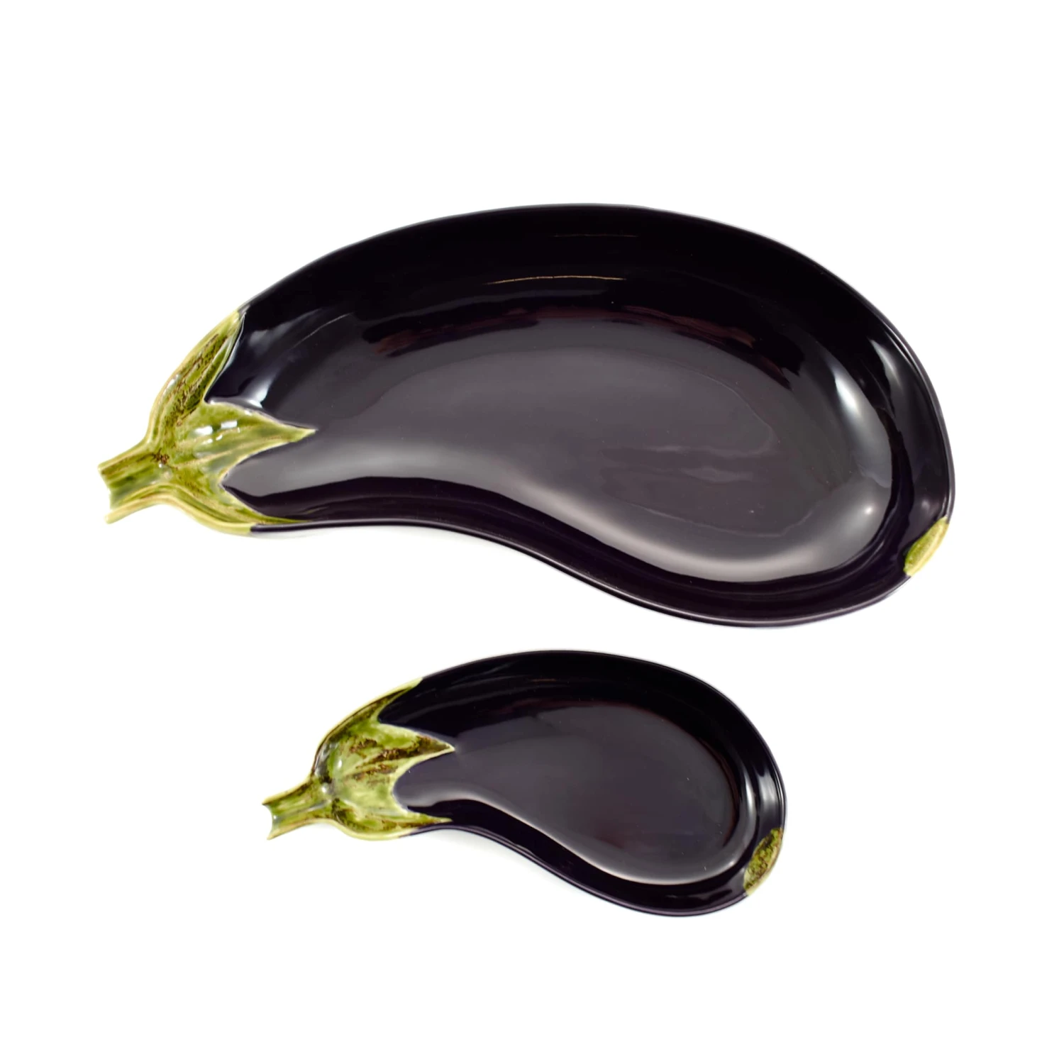 Bordallo Pinheiro Aubergine 24.5cm Platter 4 Bordallo Pinheiro Aubergine 24.5cm Platter - Image 2