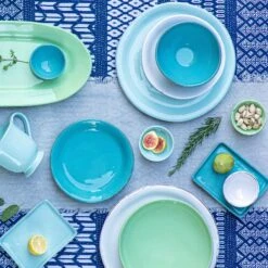 Cucina Fresca Turquoise Salad Plate 9 Cucina Fresca Turquoise Salad Plate -Best Kitchenware Shop CUF 2601TQ 4 1800x1800