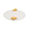 Bordallo Pinheiro White Cheese Tray With Yellow Cheese