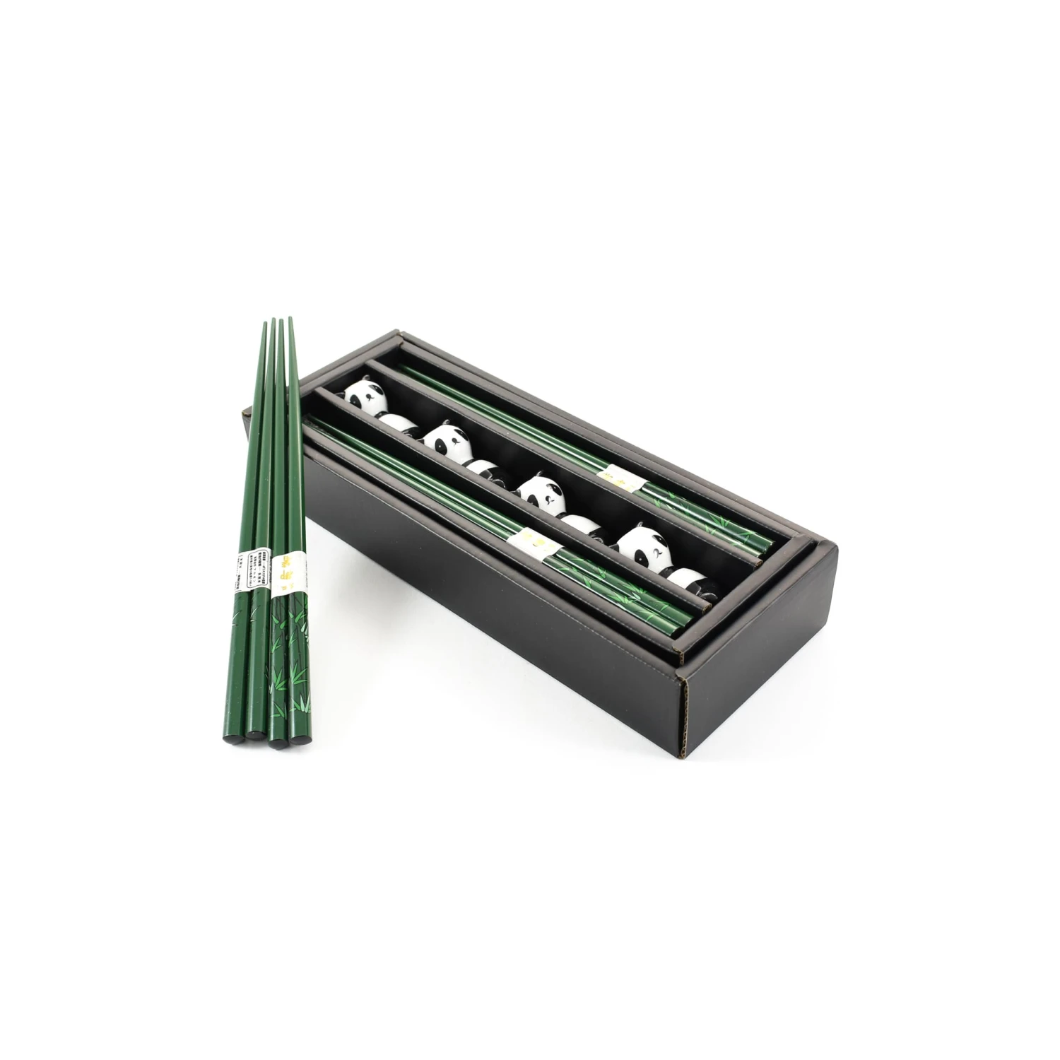 Panda Chopstick & Rest Set - 4 Pairs 3 Panda Chopstick & Rest Set - 4 Pairs