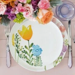 Fiori Di Campo Tulip & Rose Salad Plate 7 Fiori Di Campo Tulip & Rose Salad Plate -Best Kitchenware Shop FDC 9701C 3 1800x1800