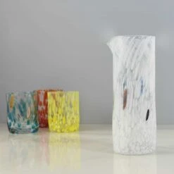 Murano Glass Tall Pitcher, White 11 Murano Glass Tall Pitcher, White -Best Kitchenware Shop IA0005MuranoGlassTallPitcher White2