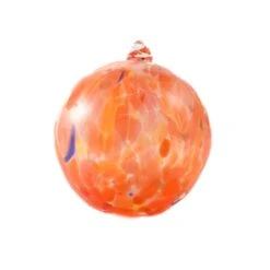 Murano Glass Decorative Sphere Ornament, Orange -Best Kitchenware Shop IA0006MuranoGlassDecorativeSphereOrnament Orange ProductFrontLarge 2