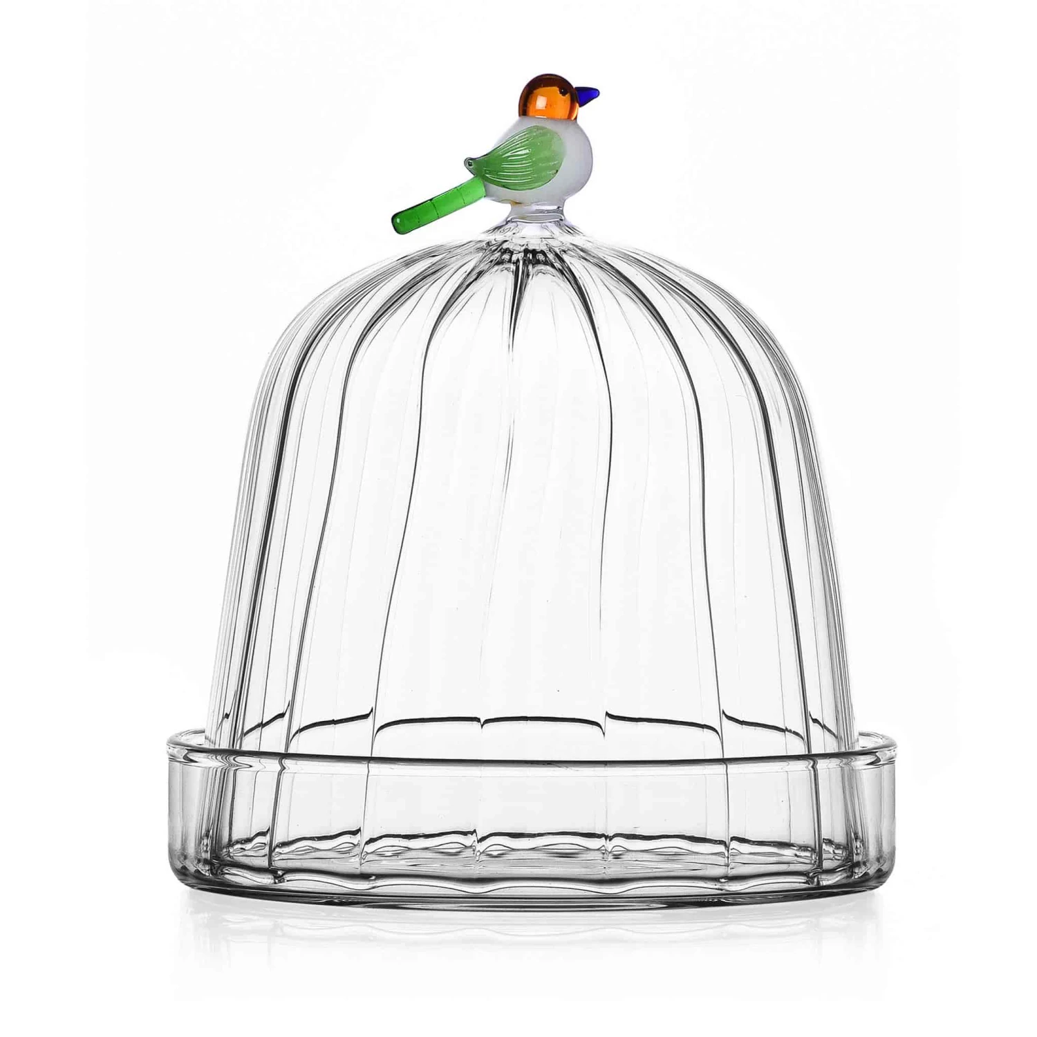 Ichendorf Milano Optic Bird Dish With Dome, 13x14cm 3 Ichendorf Milano Optic Bird Dish With Dome, 13x14cm