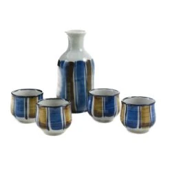 Shima Sake Set, 5 Pieces -Best Kitchenware Shop JA0148ShimaSakeSet 5Pieces2