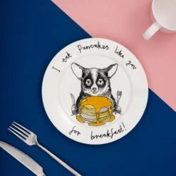 I Eat Pancakes Like You For Breakfast! Side Plate, 20cm -Best Kitchenware Shop JB0026 IeatPancakeslikeyouforBreakfast SidePlate20cm lifestyle 2