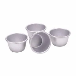 KitchenCraft Set Of 4 Anodised Mini Pudding Moulds