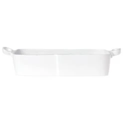 Lastra White Rectangular Baker