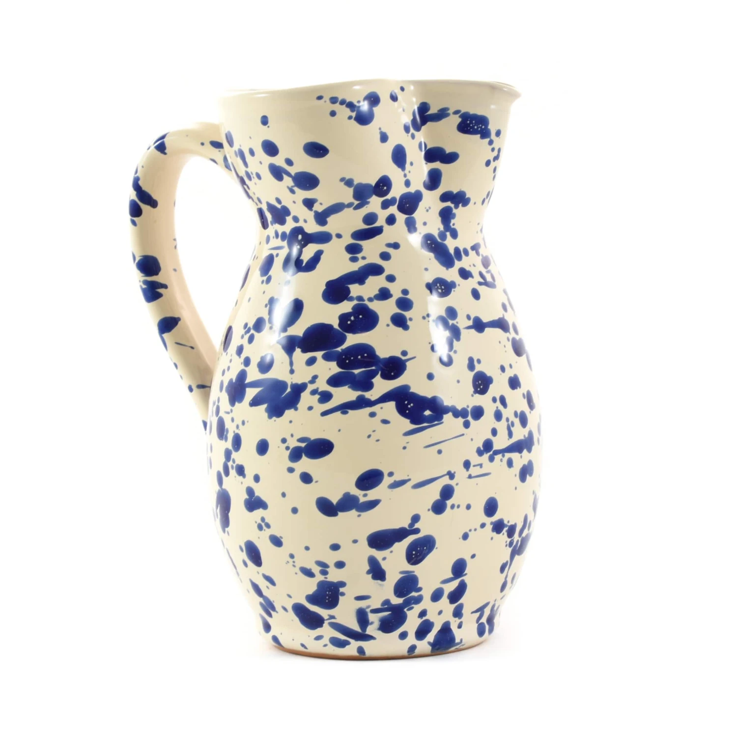 Puglia Blue Splatter Pitcher 3 Puglia Blue Splatter Pitcher
