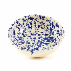 Puglia Blue Splatter Bowl 19cm -Best Kitchenware Shop NC0013 PugliaBowl19cmBlue