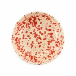 Puglia Red Splatter Bowl, 19cm -Best Kitchenware Shop NC0041 PugliaRedSplatterBowl19cm