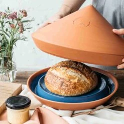 The Spring Oven, Blue Glazed Terracotta -Best Kitchenware Shop OS0002Life2