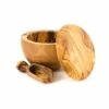 Olive Wood Salt Pot And Scoop Set -Best Kitchenware Shop SB0010 OliveWoodSaltPotandScoopSet lidoff
