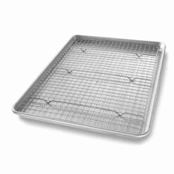 USA Pan Baking Tray & Cooling Rack Set 5 USA Pan Baking Tray & Cooling Rack Set -Best Kitchenware Shop UP0024BUSAPanBakingTray CoolingRackSet 51x36cm