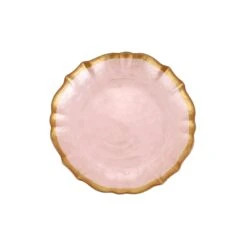 Baroque Glass Pink Cocktail Plate