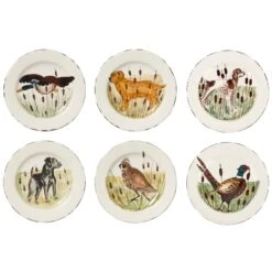 Wildlife Assorted Salad Plates - Set Of 6