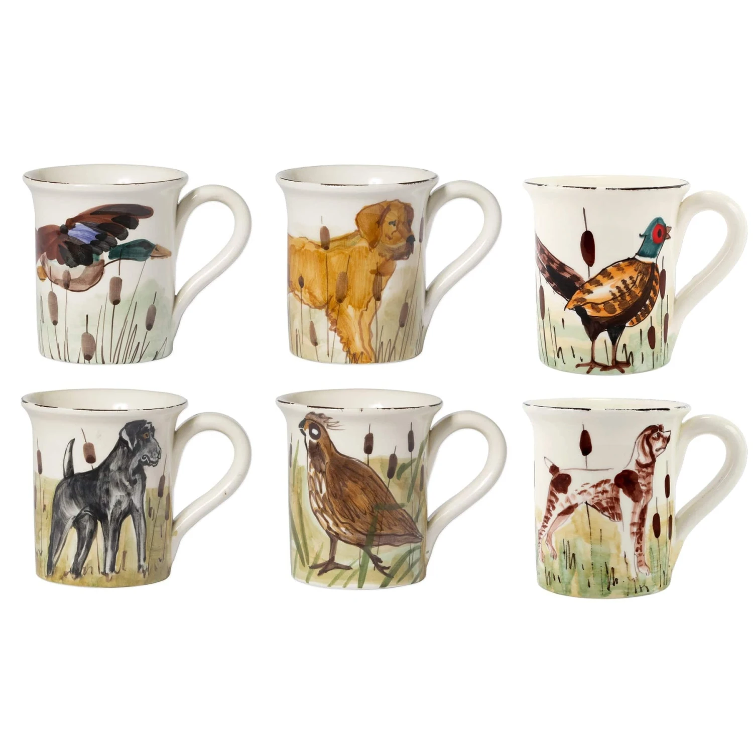Wildlife Assorted Mugs - Set Of 6 3 Wildlife Assorted Mugs - Set Of 6