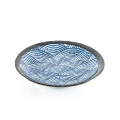 Blue Wave Medium Plate 22cm -Best Kitchenware Shop blue wave medium plate 3