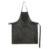 Dutchdeluxes Leather BBQ Apron In Vintage Grey
