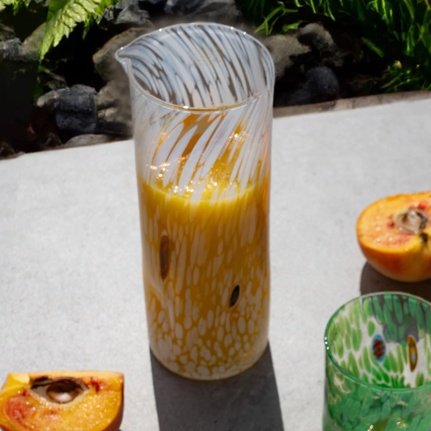 Murano Glass Tall Pitcher, White 3 Murano Glass Tall Pitcher, White