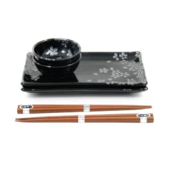 Kuro Hana Sushi Serving Set -Best Kitchenware Shop kuro hana sushi swerving set side