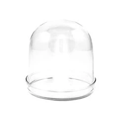 2 X Large Domed Glass Cloche - 11cm Dia
