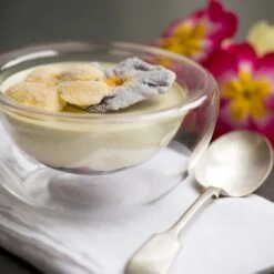 6 X 120ml Small Double Wall Glass Bowl -Best Kitchenware Shop matcha mousse cherry jam crystallised flowers