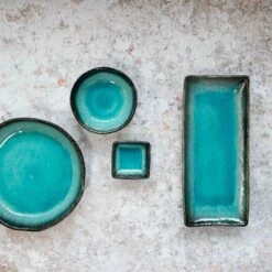 Oblong Turquoise Platter -Best Kitchenware Shop turquoise glaze tableware above